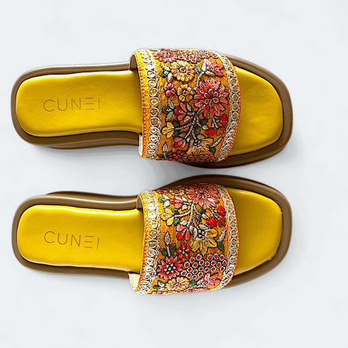 Festive Yellow Floral Slider - cunei